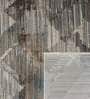 Cream Polyester Abstract 4 x 6 Feet Carpet