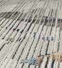 Cream Polyester Abstract 4 x 6 Feet Carpet