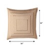 Cream Polyester Blend Geometric 16x16 inches Cushion Cover 