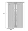 Cream Solid Polyester 9 Ft Light Filtering Eyelet Door Curtains (Set of 2)