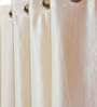 Cream Solid Polyester 5 Ft Light Filtering Eyelet Window Curtains (Set of 2)