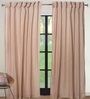 Beige Polyester solid 7Ft Blackout Loop Top 1 Pc Door Curtain