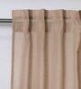 Beige Polyester solid 7Ft Blackout Loop Top 1 Pc Door Curtain