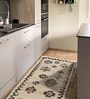 Cream Polyester Oriental 55 x 22 Inches Runner
