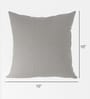 Cream Textured Polyester 16 x 16 Inches Cushion Covers (Pack of 5)