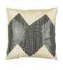 Cream Polyester Textured 16x16 inches Cushion Cover Set of 2