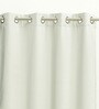Cream Solid Polyester 5 Ft Blackout Eyelet Window Curtain