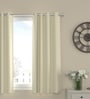Cream Polyester Solid 5ft Blackout Eyelet Window Curtain