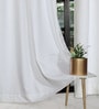 Cream Polyester Solid 5ft Room Darkening Eyelet Window Curtain