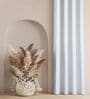 Cream Polyester Solid 7ft Room Darkening Eyelet Door Curtain