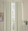 Cream Solid Polyester 9 Ft Semisheer Eyelet Door Curtains (Set of 2)