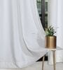 Cream Polyester Solid 9ft Room Darkening Eyelet Long Door Curtain
