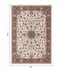 Cream Polypropylene Antistatic 120X170Cm Carpet With Cotton Backing