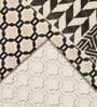 Cream Geometric Polypropylene 4 ft x 6 ft Machine Made Carpet