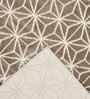 Cream Geometric Polypropylene 4 ft x 6 ft Machine Made Carpet
