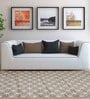 Cream Geometric Polypropylene 4 ft x 6 ft Machine Made Carpet