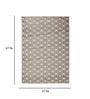 Cream Geometric Polypropylene 4 ft x 6 ft Machine Made Carpet