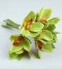 Cream Polyurethane Cymbedium Orchids Bunch Artificial Flowers
