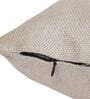 Cream Solid Jute 16 x 16 Inches Cushion Covers (Set of 5)