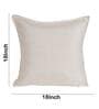 Cream Solid Jute 18 x 18 Inches Cushion Covers (Set of 2)