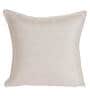 Cream Solid Jute 18 x 18 Inches Cushion Covers (Set of 2)