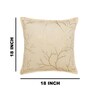 Cream Printed Velevt 2 Cushion Covers