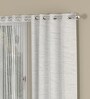 Cream Semisheer Polyester 5 Feet Eyelet Set of 4 Curtains