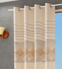 Cream Semisheer Velvet 5 feet Eyelet Window Curtains