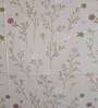 Cream Floral 400 Tc Cotton Queen Size Bedsheet With 2 Pillow Covers