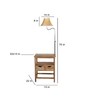 Francis Cream Iron Shade Shelf Floor Lamp With Wood Base