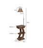 Regis Cream Iron Shade Shelf Floor Lamp With Wood Base
