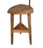 Silver Cream Iron Shade Shelf Floor Lamp With Wood Base