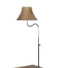 Regis Cream Iron Shade Shelf Floor Lamp With Wood Base