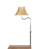 Francis Cream Iron Shade Shelf Floor Lamp With Wood Base