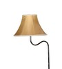 Silver Cream Iron Shade Shelf Floor Lamp With Wood Base