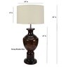 Lavery Cream Fabric Shade Night Lamp With Wood Base