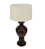 Lavery Cream Fabric Shade Night Lamp With Wood Base