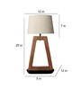 Cream Shade Table Lamp With Wood Base