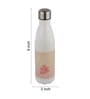 Cream Shade Text Printed Steel Water Bottle 600ml