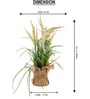 Cream Silk Plastic And Jute Artificial Foxtail Grass Arrangement Flower Bunch With Jute Wrap