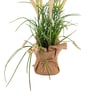 Cream Silk Plastic And Jute Artificial Foxtail Grass Arrangement Flower Bunch With Jute Wrap