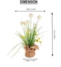 Cream Silk Plastic And Jute Chic Artificial Dandelion Arrangement Flower Bunch With Jute Wrap