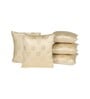 Cream Traditional Silk 16 x 16 Inches Cushion Covers (Set of 5)