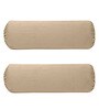Cream Solid 200 TC Velevt 2 Bolster Covers