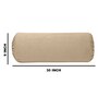 Cream Solid 200 TC Velevt 2 Bolster Covers