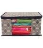 Cream Solid Non Woven Foldable Underbed Organizer (Set Of 8)