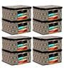 Cream Solid Non Woven Foldable Underbed Organizer (Set Of 8)