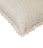 Cream Solid Velvet 27x18 Inches Pillow Cover (1Pc)