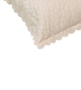 Cream Solid Velvet 27x18 Inches Pillow Cover (1Pc)