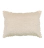 Cream Solid Velvet 27x18 Inches Pillow Cover (1Pc)